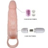 Baile Brave Man Penis Cover Rabbit Vibrator Flesh 16.5cm
