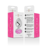 Intense - Aluminum Metal Anal Plug With Pink Crystal Size S
