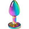 Metal Butt Plug Rainbow Small Size 7 cm
