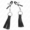 KINK Leatherette Tassel Nipple Clamps 6cm