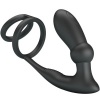 Pretty Love Emoni Penis Ring w/ Anal Plug, Black
