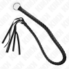 Kink Snake Whip with Black Hand Ring 65cm