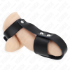 Kink Leather Penis Cage Ring With Adjustable Ball Divider