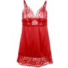 Subblime Satin Babydoll with Lace Red L/XL