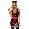 Afbeelding van Leg Avenue - Vinyl Naughty Nurse Kostuum