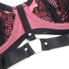 Subblime Pink Lace Mesh Push-up Bra Set L/XL