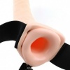 FETISH FANTASY SERIES - 19 Cm Vibrating Hollow Strap-on Brown