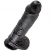 King Cock Black Dildo with Balls, 25.4 CM