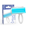 Casual Love Ring Tongue Vibrating Blue