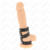 Kink Triple Leather Penis Ring With Pressure Closure