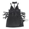 Subblime Leather Bondage Dress Black S/M