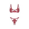 Afbeelding van Obsessive - Luise Sublim 2-delige Open Set - Rood