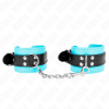Kink Hook Wrist Restraints Blue Fur Lined 20-28CM