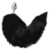 Darkness Anal Plug Silver 8 CM Black Tail