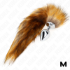 Kink Anal Plug M 8x3.5cm Synthetic Tail 40cm Brown