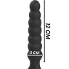 Black & Silver Bob Powerful Silicone Anal Vibrator