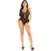 Leg Avenue Bodysuit Bow and Ruffles Black