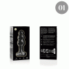 Model 1 Anal Plug Borosilicate Glass Clear 10.5 cm -o- 3 cm