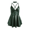 Subblime Green PU Leather Strappy Nightgown S/M