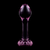 Model 2 Anal Plug Borosilicate Glass Pink 11 cm -o- 3.5 cm