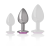 Aluminum Metal Anal Plug Pink Heart Size M