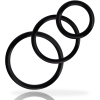 Addicted Toys Penis Ring Set Black
