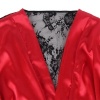 Subblime Lace Sheer Back Camisole & Thong Red/Black S/M