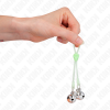 KINK - Luminous Skull Nipple Clamps With Ring Bells Adjustable Gree...