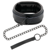 Darkness Black Leather Collar Cuffs Set