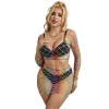 Subblime 2-Piece Fishnet Set Long Sleeve Rainbow