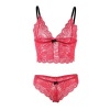 Subblime 953904 Silk Lace Nightgown + Panties Red L/XL