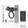 Black & Silver Cameron Vibrating Cock Ring