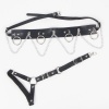 Subblime Leather Belt Garter Harness Rings