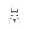 Afbeelding van Obsessive – Euridia Lingerie Set 3-pcs – Zwart