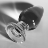 Model 3 Anal Plug Borosilicate Glass Transparent 11 cm -o- 5 cm