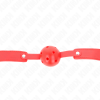 Kink Breathable Ball Gag, Red, 4.5cm, 65x2.5cm
