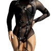 Subblime Leather Full Body Harness Buckles