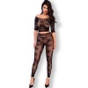 Chilirose CR 4661 Top and Leggings Black S/M