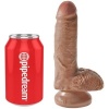 King Cock Realistic Penis with Balls 13.2cm Caramel