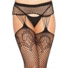 Net STOCKINGS WITH GARTER LINES