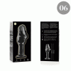 Model 6 Anal Plug Borosilicate Glass Clear 12.5 cm -o- 4 cm