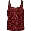 Anais Men Tribal Top M - Red Animal Print