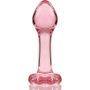 Model 2 Anal Plug Borosilicate Glass Pink 11 cm -o- 3.5 cm