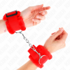 Kink Furry Lined Wrist Restraints Red 17-31CM