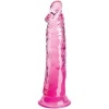 King Cock Clear Realistic Penis 19.7cm Pink