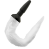Silicone Anal Plug With White Tail