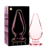 Model 4 Anal Plug Borosilicate Glass Pink 11 cm -o- 5 cm