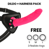 Delta Club Harness + Dildo Pink Silicone 20 CM