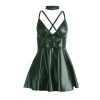 Subblime Green PU Leather Strappy Nightgown L/XL