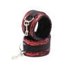 Ohmama Fetish Velvet Red Black Handcuffs